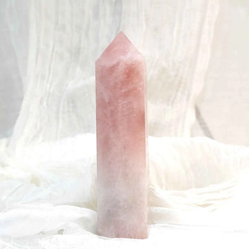 Rose Quartz Tower for Love, Harmony & Heart-Centered Energy
