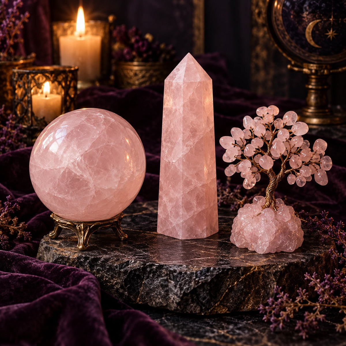 Rose Quartz Crystals