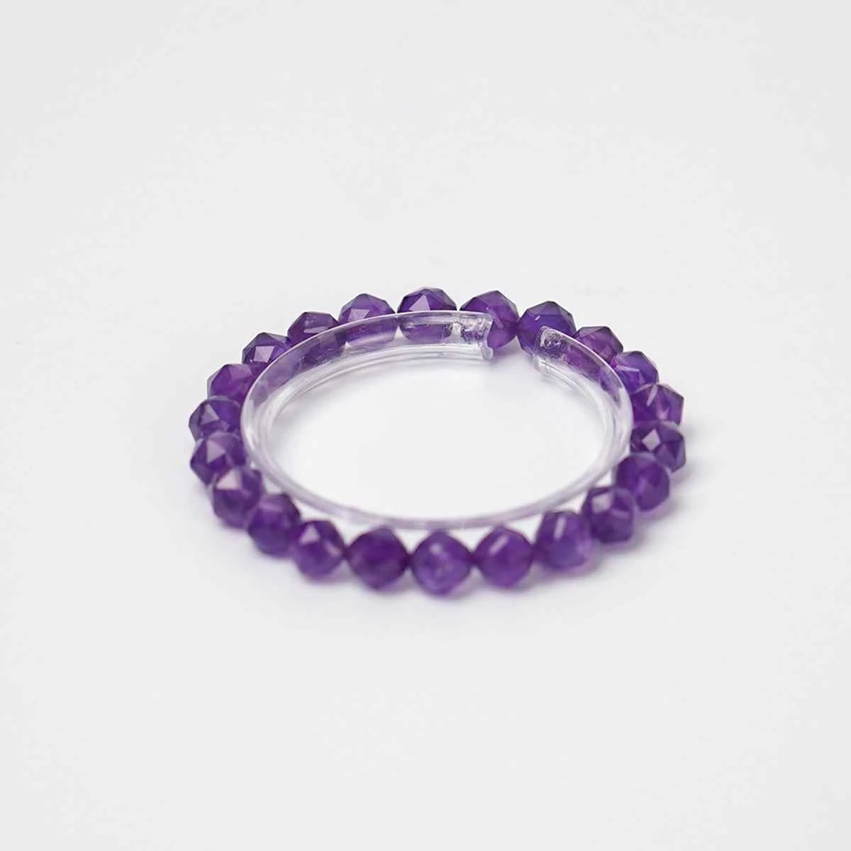 Natural Amethyst Bead Bracelet | Crystal Jewelry for Spiritual Growth | Calmness | Protection | Emotional