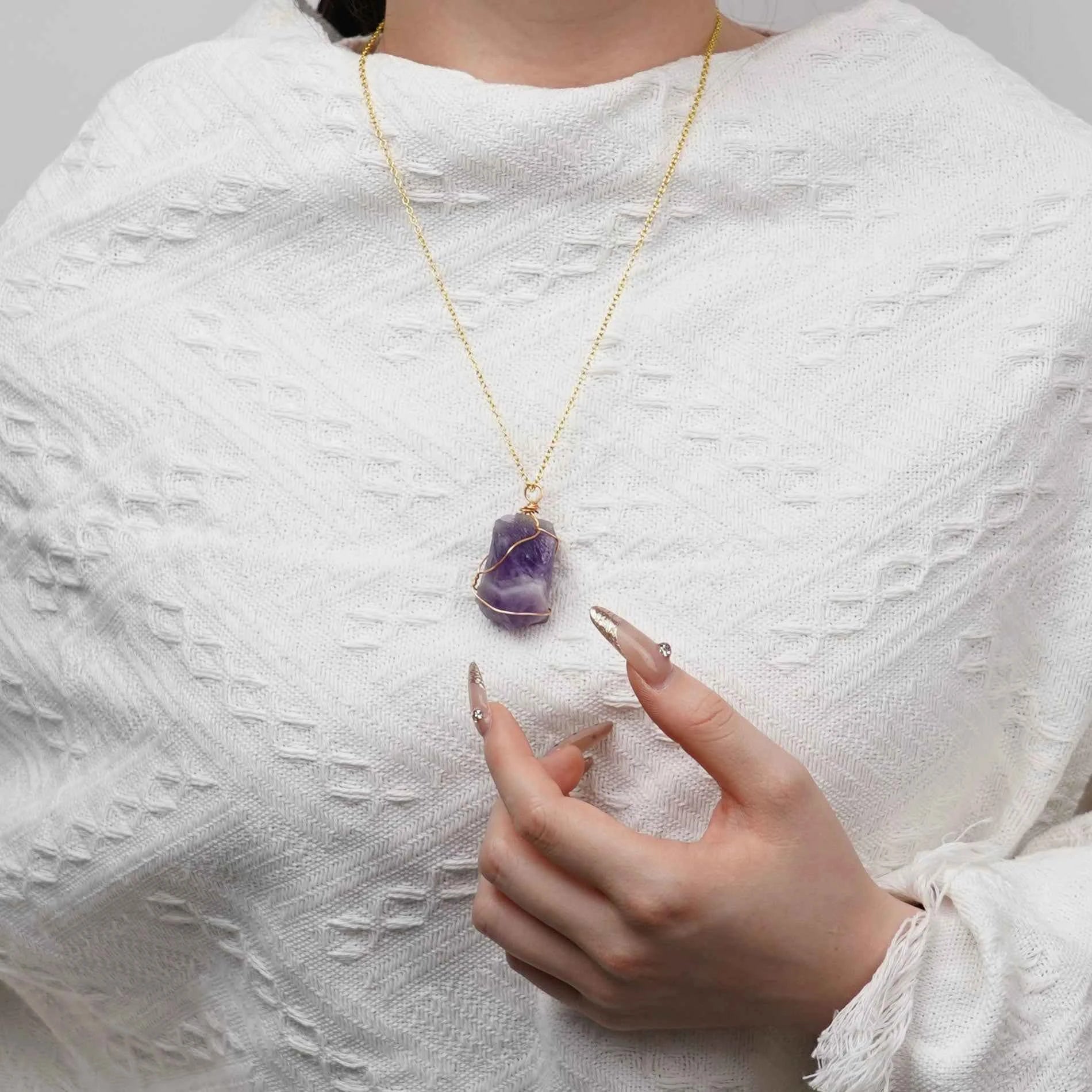 Citrine | Amethyst | Clear Quartz Necklace | Prosperity | Clarity | Amplification