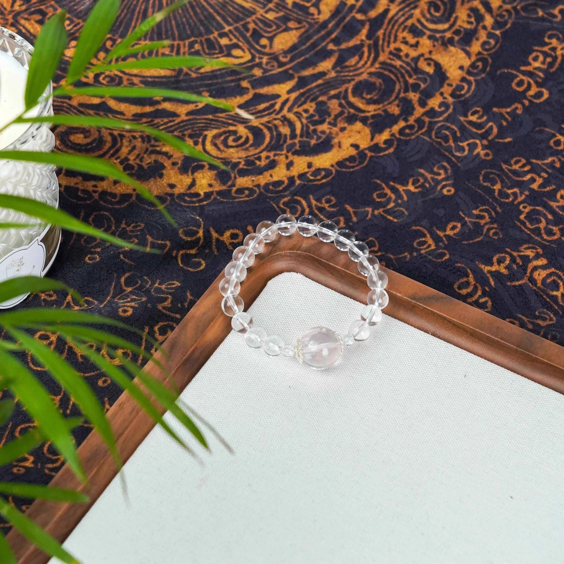 Faceted Clear Quartz Bracelet with Rose Quartz & Zircon Charm - Amplify Love, Clarity & Positive Energy