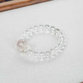 Faceted Clear Quartz Bracelet with Rose Quartz & Zircon Charm - Amplify Love, Clarity & Positive Energy