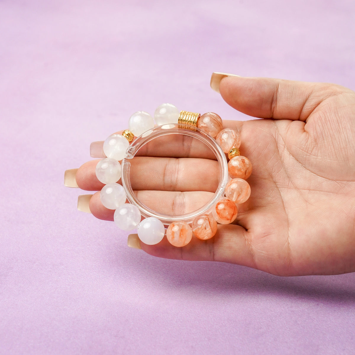 Fanta Quartz & Moonstone Charm Bracelet by Luananio – product detail 3