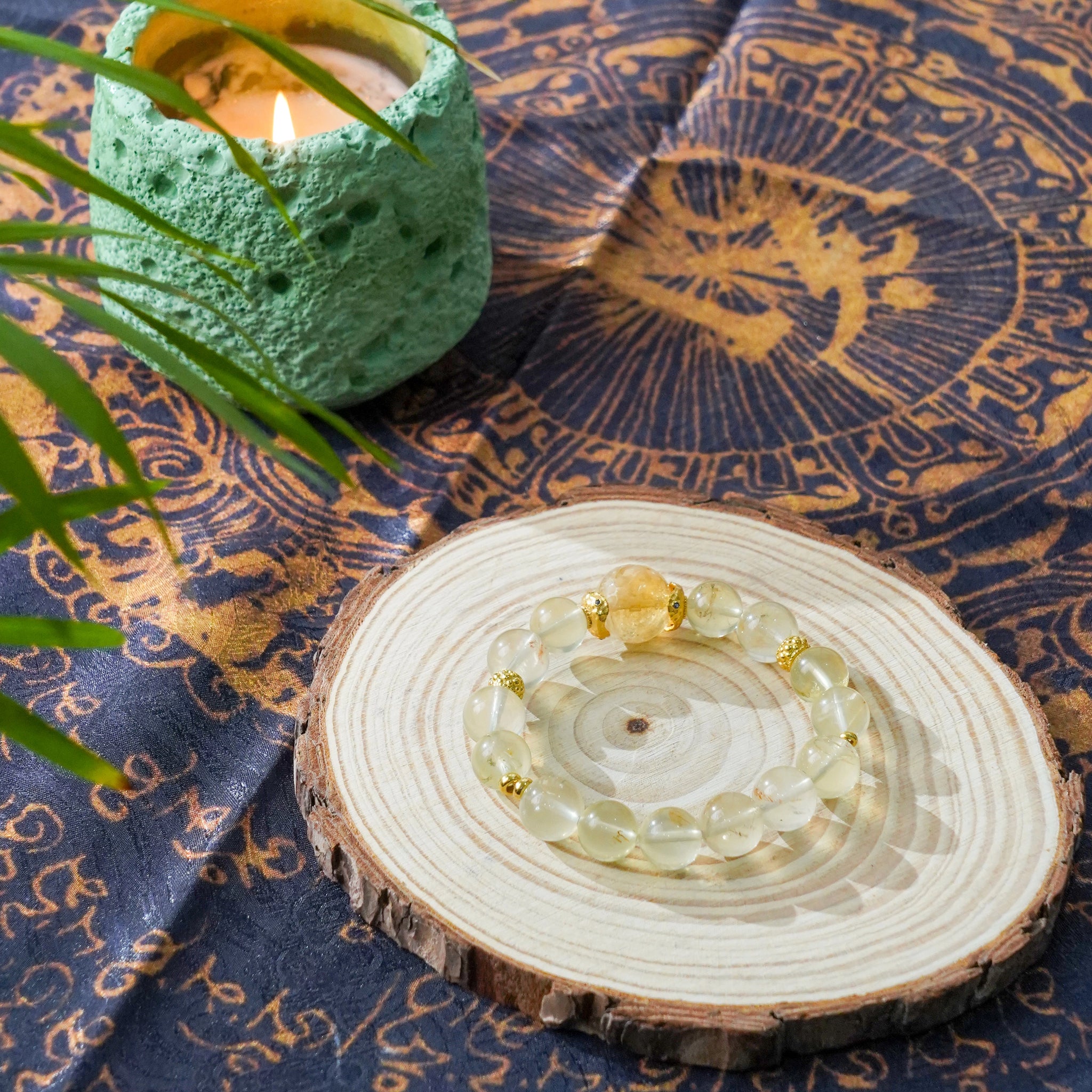 Lemon Quartz & Fanta Quartz Bracelet Gold Plated - Abundance, Joy & Positivity