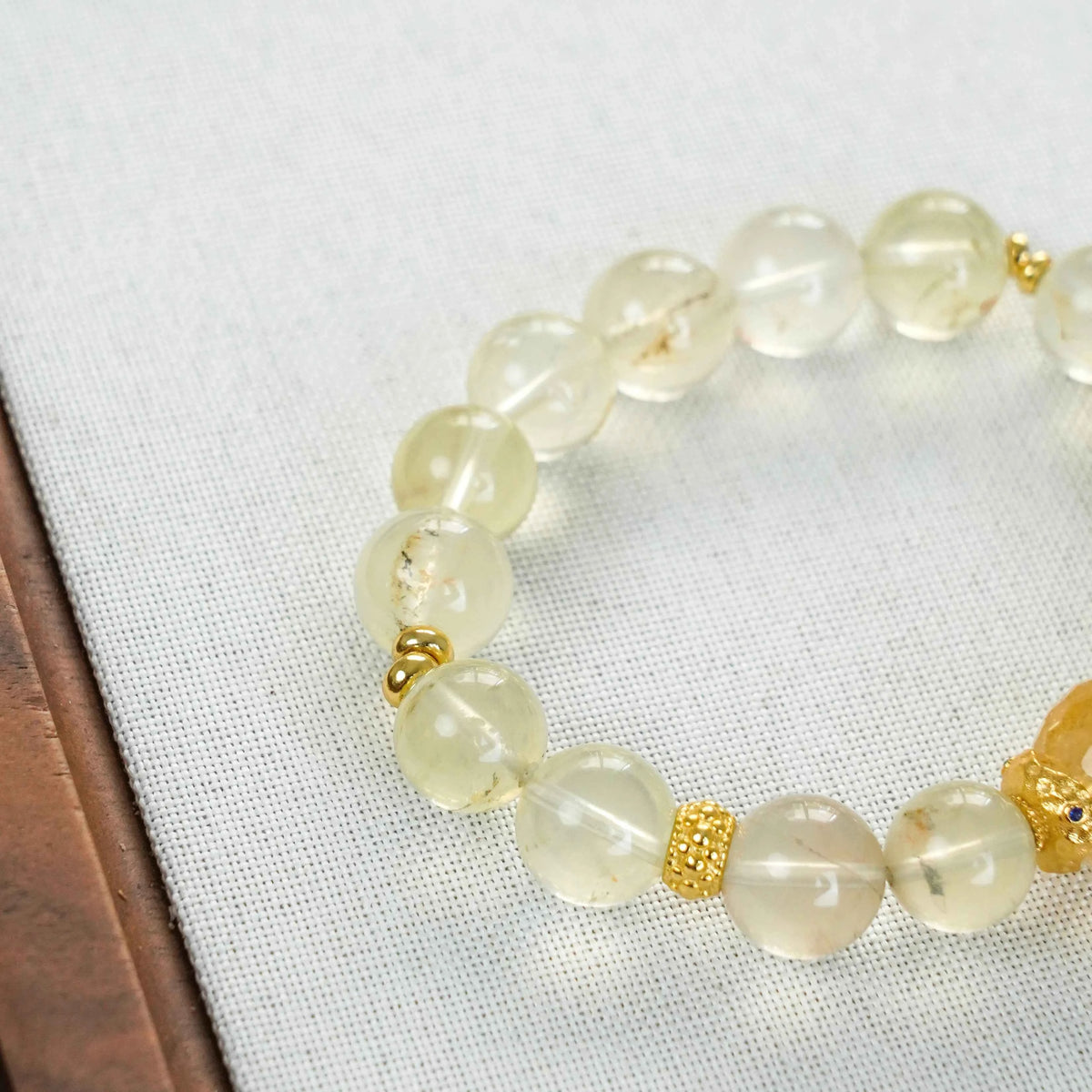 Lemon Quartz & Fanta Quartz Bracelet Gold Plated - Abundance, Joy & Positivity