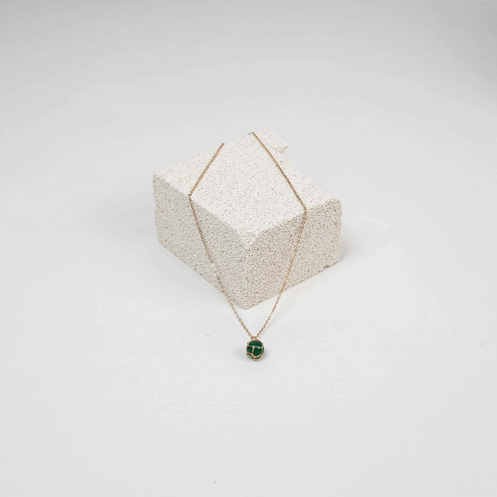 Green Agate Crystal Pendant for Balance & Renewal|Luananio