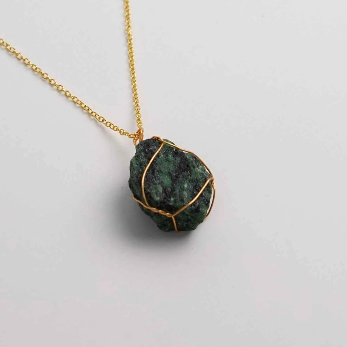 Fluorite, Ruby Zoisite & Obsidian Necklace