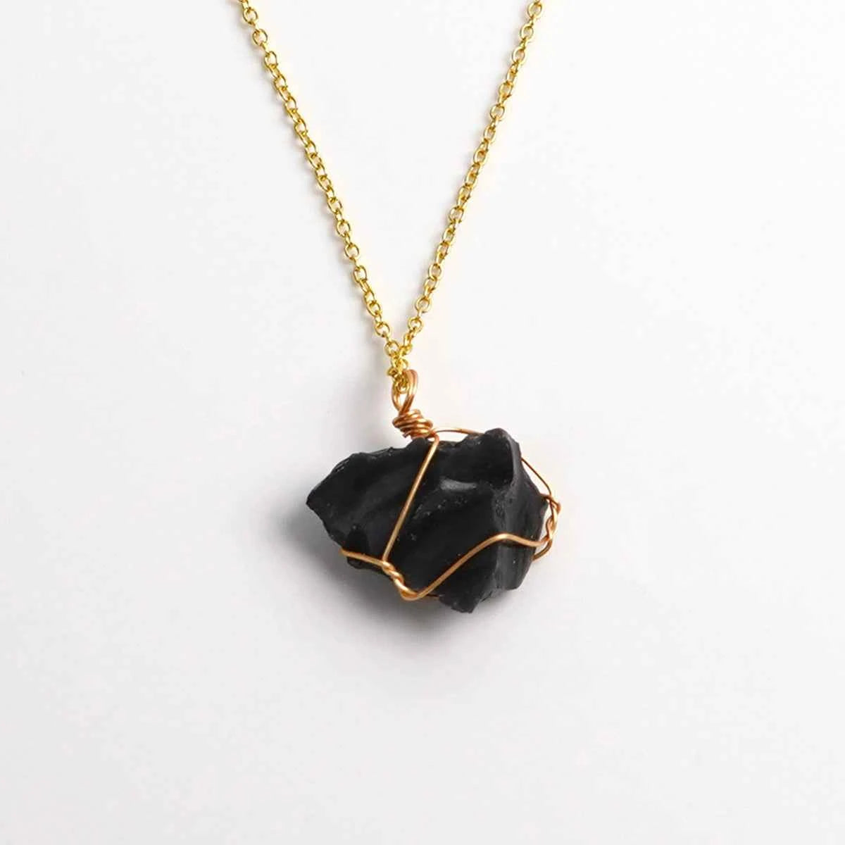 Green Fluorite | Zoisite Ruby | Obsidian Rock Necklace | Clarity | Passion  | Grounding