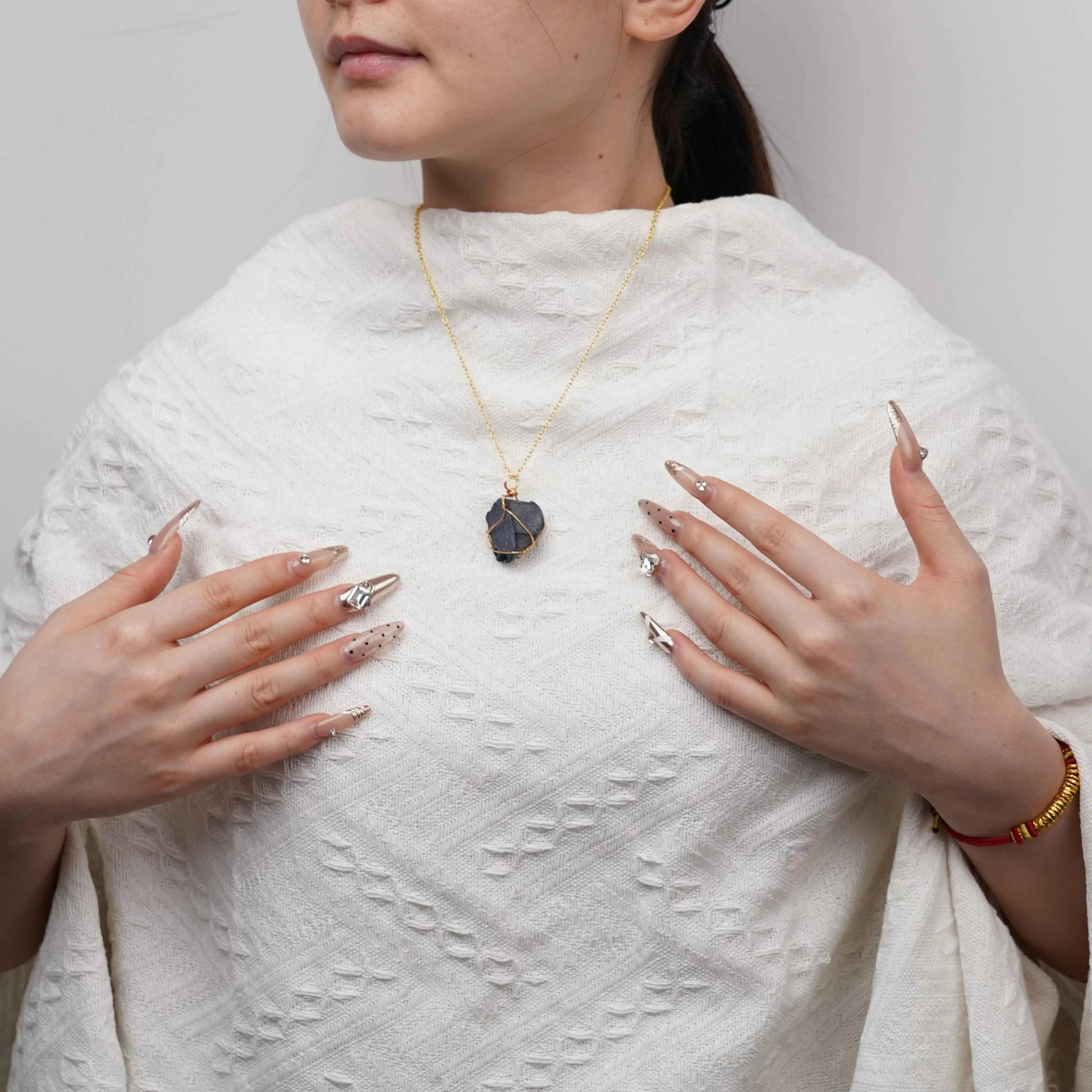 Howlite | Blue Sandstone Rock Necklace | Calm | Focus | Deep Focus