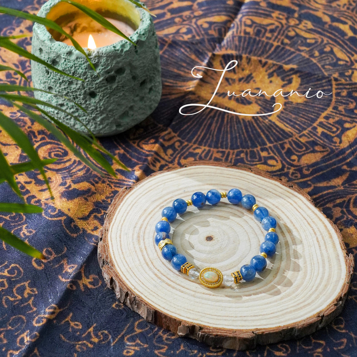 Kyanite, Opal & Clear Quartz Bracelet by Luananio – product view