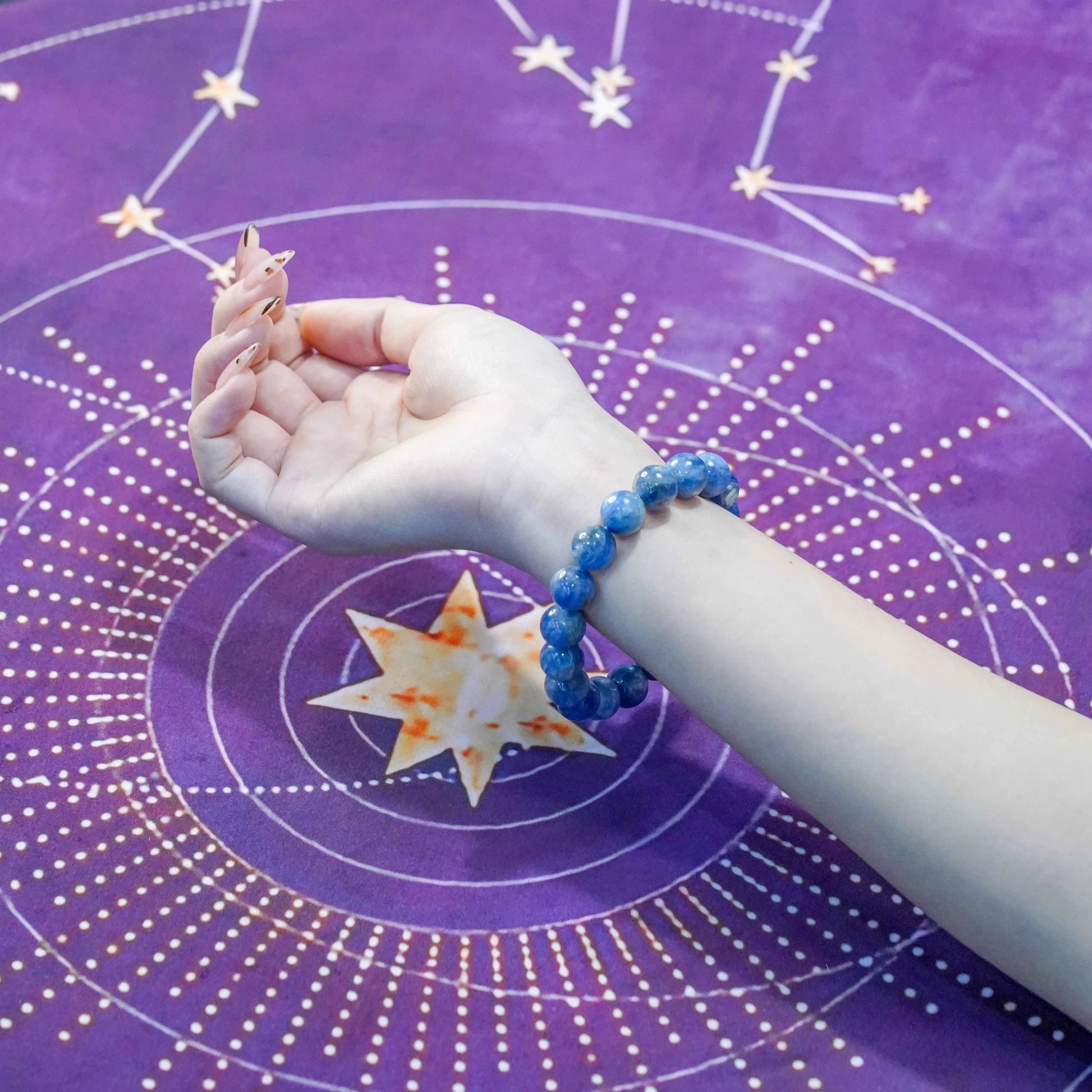 Kyanite "Starry Night" Crystal Piece - Natural Blue Veins, Meditation & Aura Cleansing