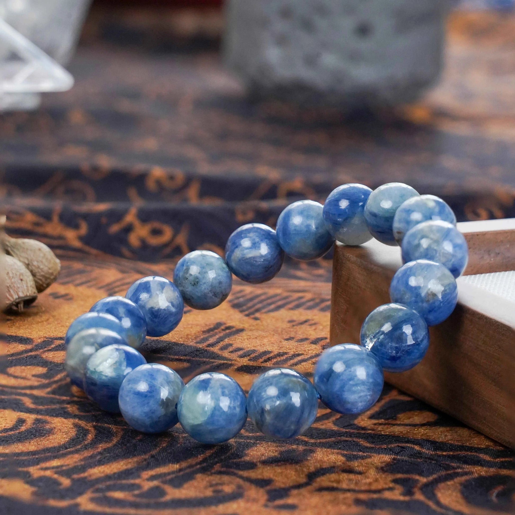 Kyanite "Starry Night" Crystal Piece - Natural Blue Veins, Meditation & Aura Cleansing