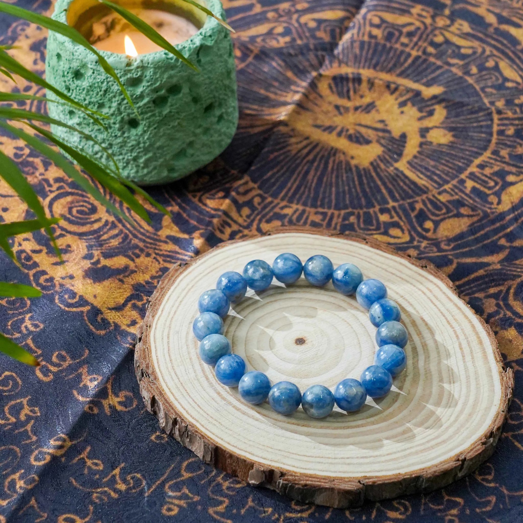 Kyanite "Starry Night" Crystal Piece - Natural Blue Veins, Meditation & Aura Cleansing