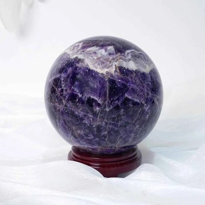 Big natural Dreamy Amethyst Quartz Sphere Crystal Ball Healing