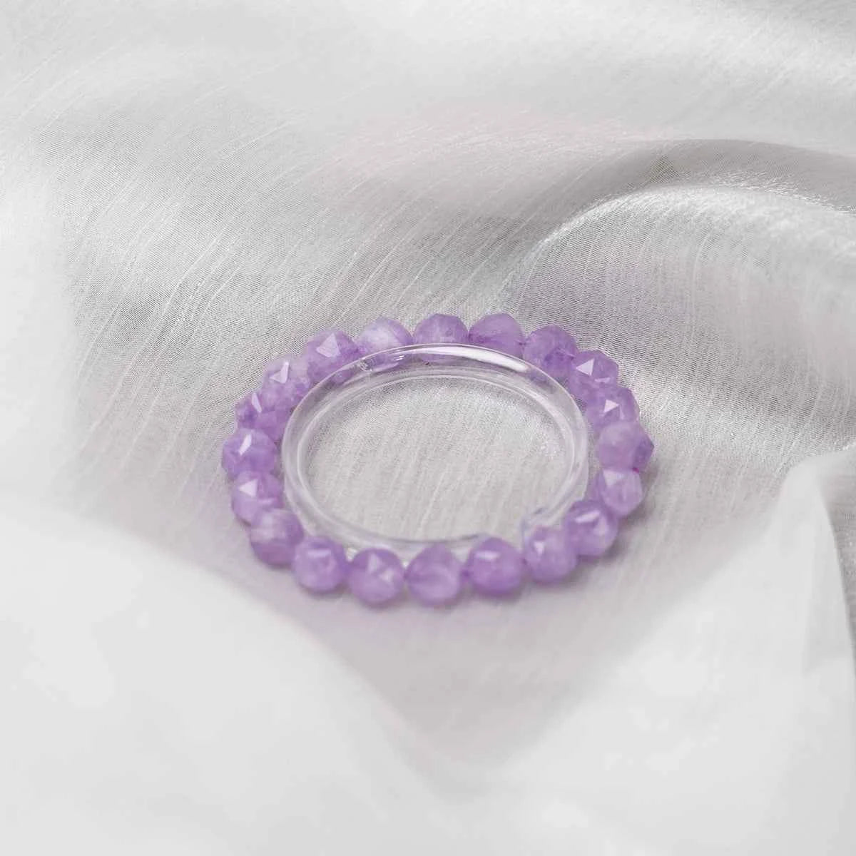 Natural Lavender Amethyst Bracelet | for Relaxation | Restful Sleep & Calming Energy