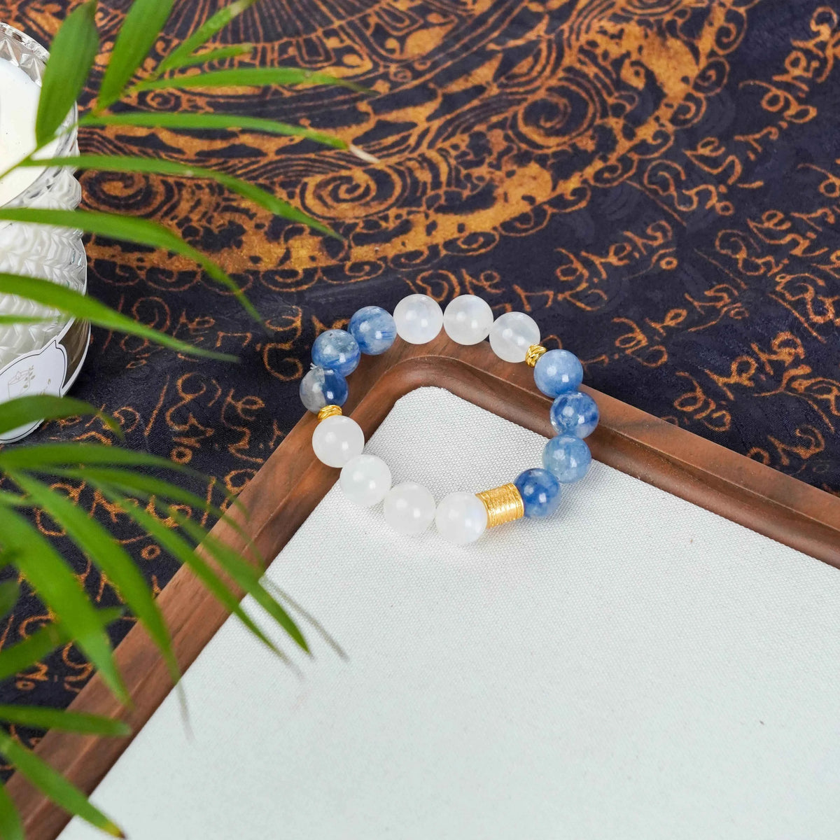 Kyanite & Moonstone Charm Bracelet