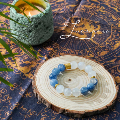 Kyanite & Moonstone Charm Bracelet by Luananio – product view