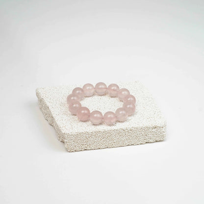Premium Mozambique Rose Quartz Bracelet | for Love | Emotional Healing | Hear | Centered Energy