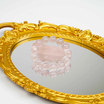 Premium Mozambique Rose Quartz Bracelet | for Love | Emotional Healing | Hear | Centered Energy