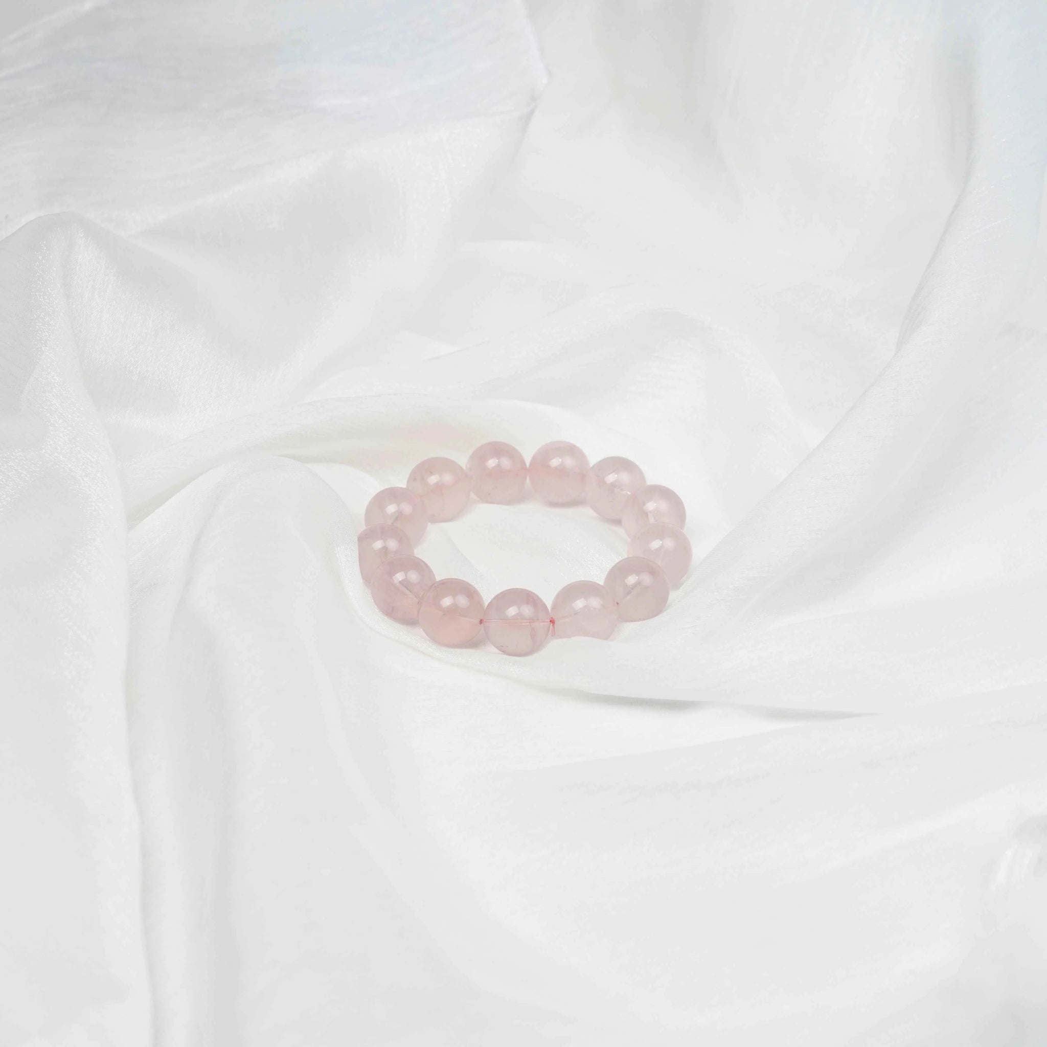 Premium Mozambique Rose Quartz Bracelet | for Love | Emotional Healing | Hear | Centered Energy