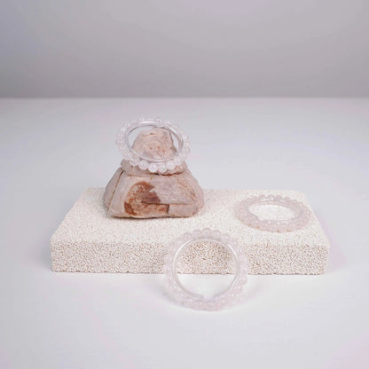 Mozambique Rose Quartz Bracelet | Natural Crystal Beads for Love
