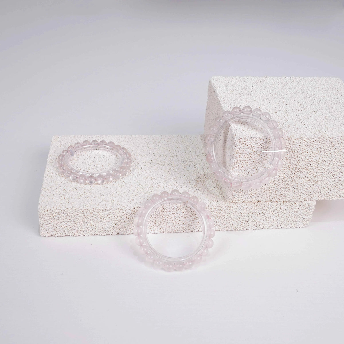 Mozambique Rose Quartz Bead Bracelet