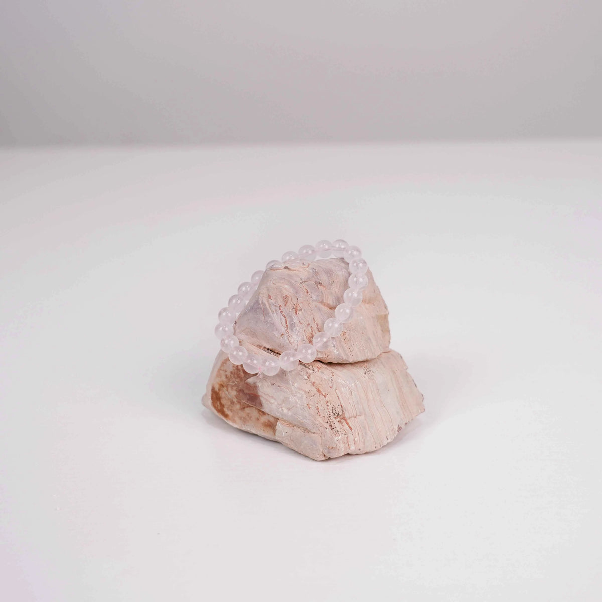 Mozambique Rose Quartz Bracelet | Natural Crystal Beads for Love
