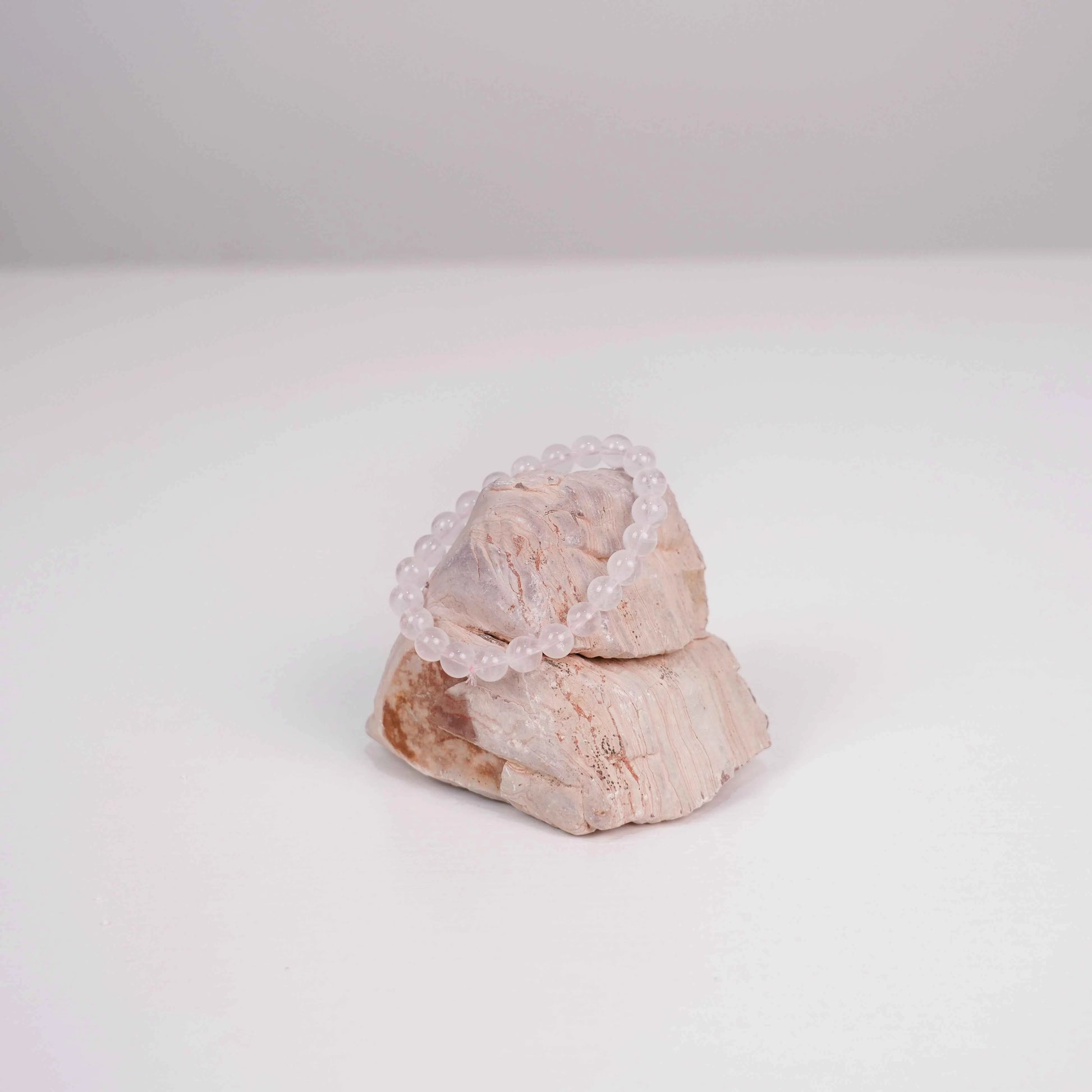 Mozambique Rose Quartz Bracelet | Natural Crystal Beads for Love
