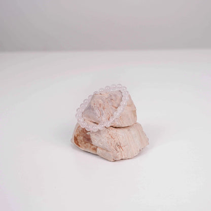 Mozambique Rose Quartz Bracelet | Natural Crystal Beads for Love