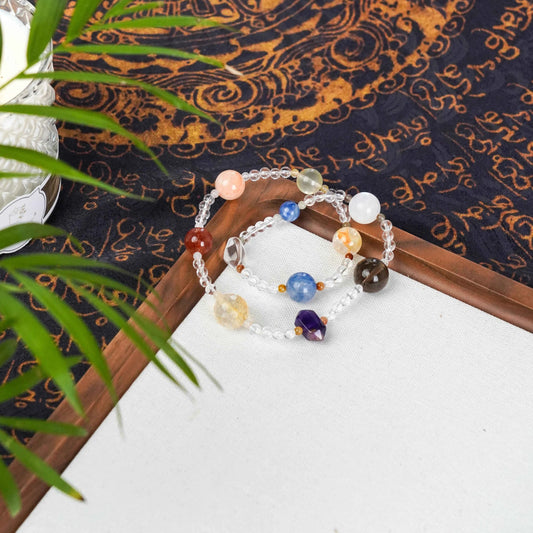 Multi-Crystal "Treasure" Bracelet for Wealth & Abundance - Lucky Gemstone Mix