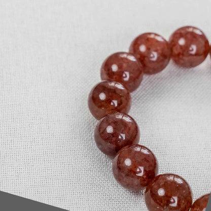 Red Phantom Quartz Crystal - Grounding, Vitality & Past-Life Healing