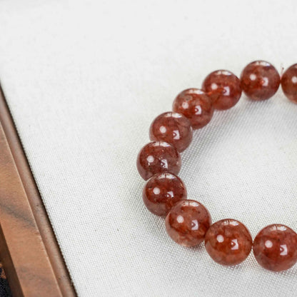 Red Phantom Quartz Crystal - Grounding, Vitality & Past-Life Healing