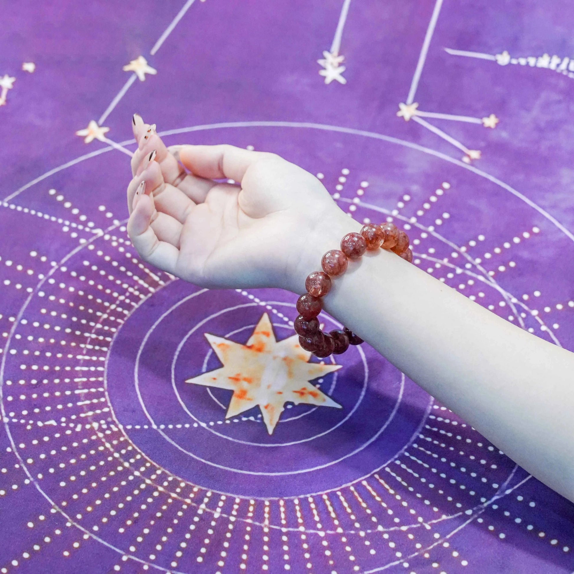 Red Phantom Quartz Crystal - Grounding, Vitality & Past-Life Healing