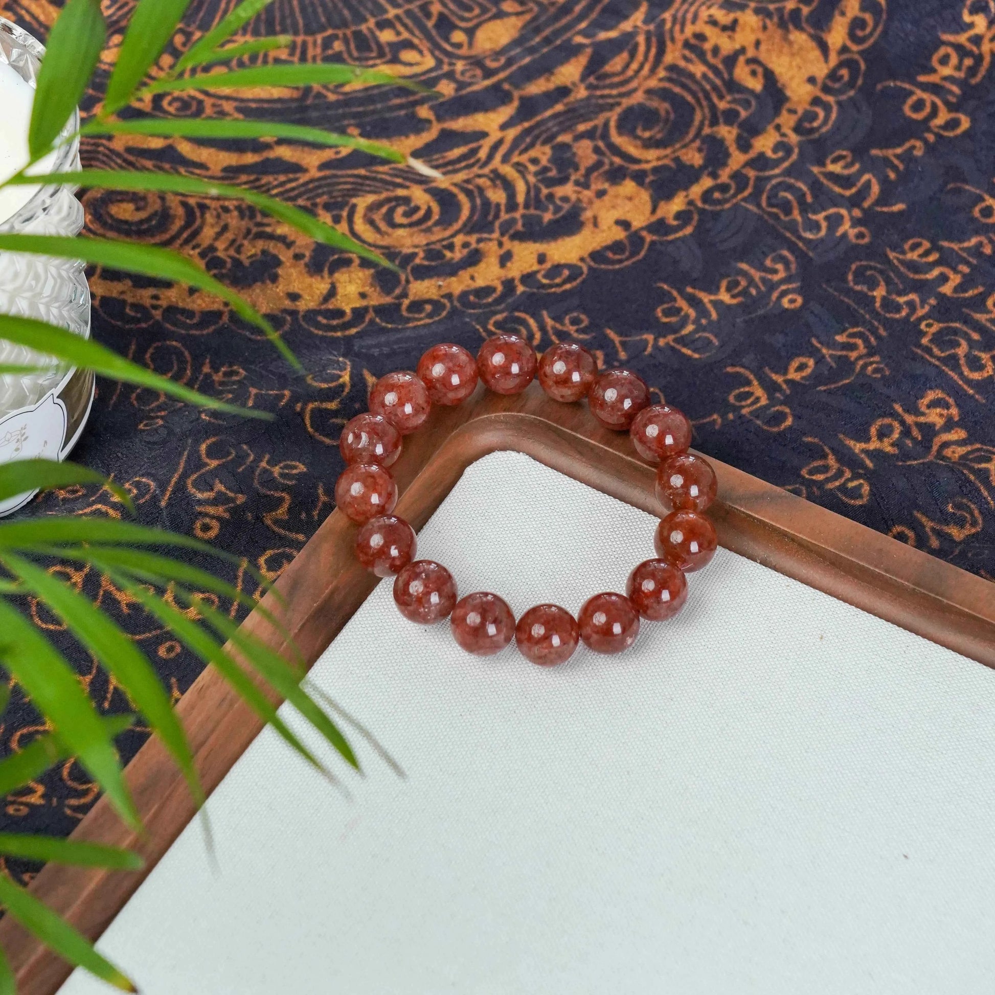 Red Phantom Quartz Crystal - Grounding, Vitality & Past-Life Healing