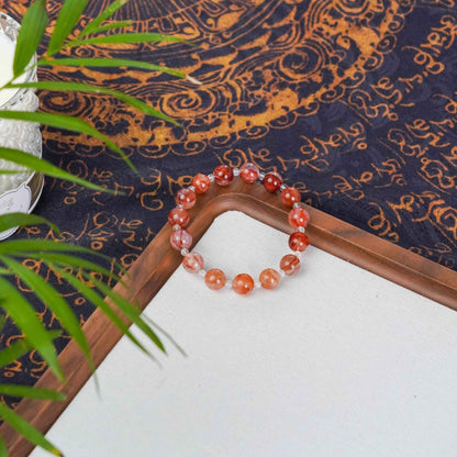 Red Phantom & Clear Quartz Bracelet - Energy Amplification & Vitality