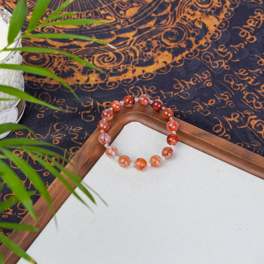 Red Phantom & Clear Quartz Bracelet - Energy Amplification & Vitality