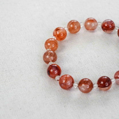 Red Phantom & Clear Quartz Bracelet - Energy Amplification & Vitality