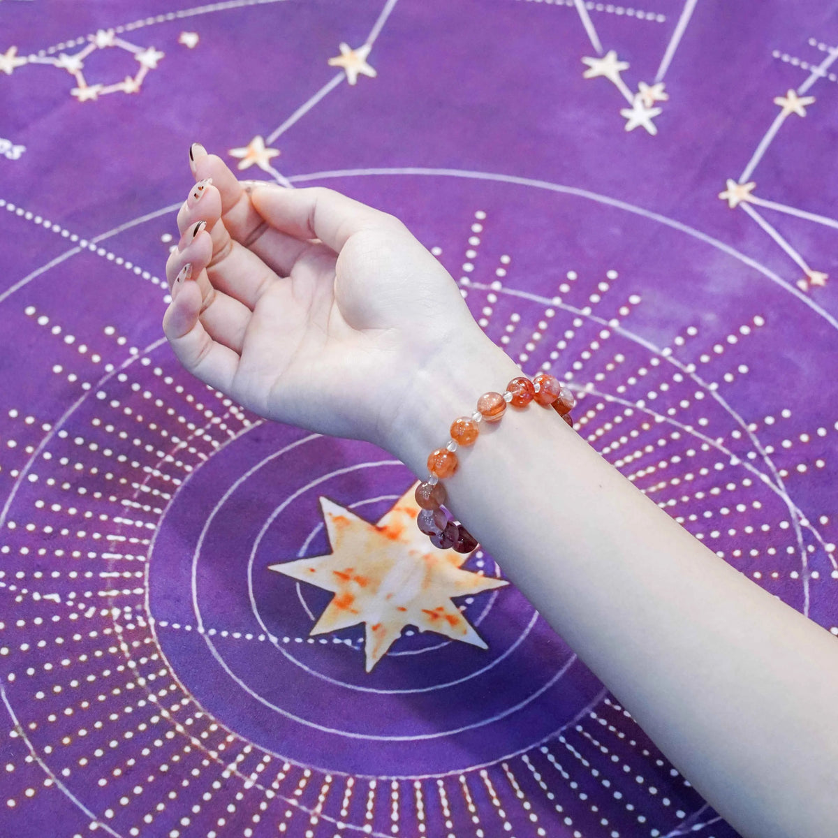 Red Phantom & Clear Quartz Bracelet - Energy Amplification & Vitality
