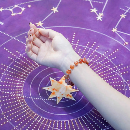 Red Phantom & Clear Quartz Bracelet - Energy Amplification & Vitality