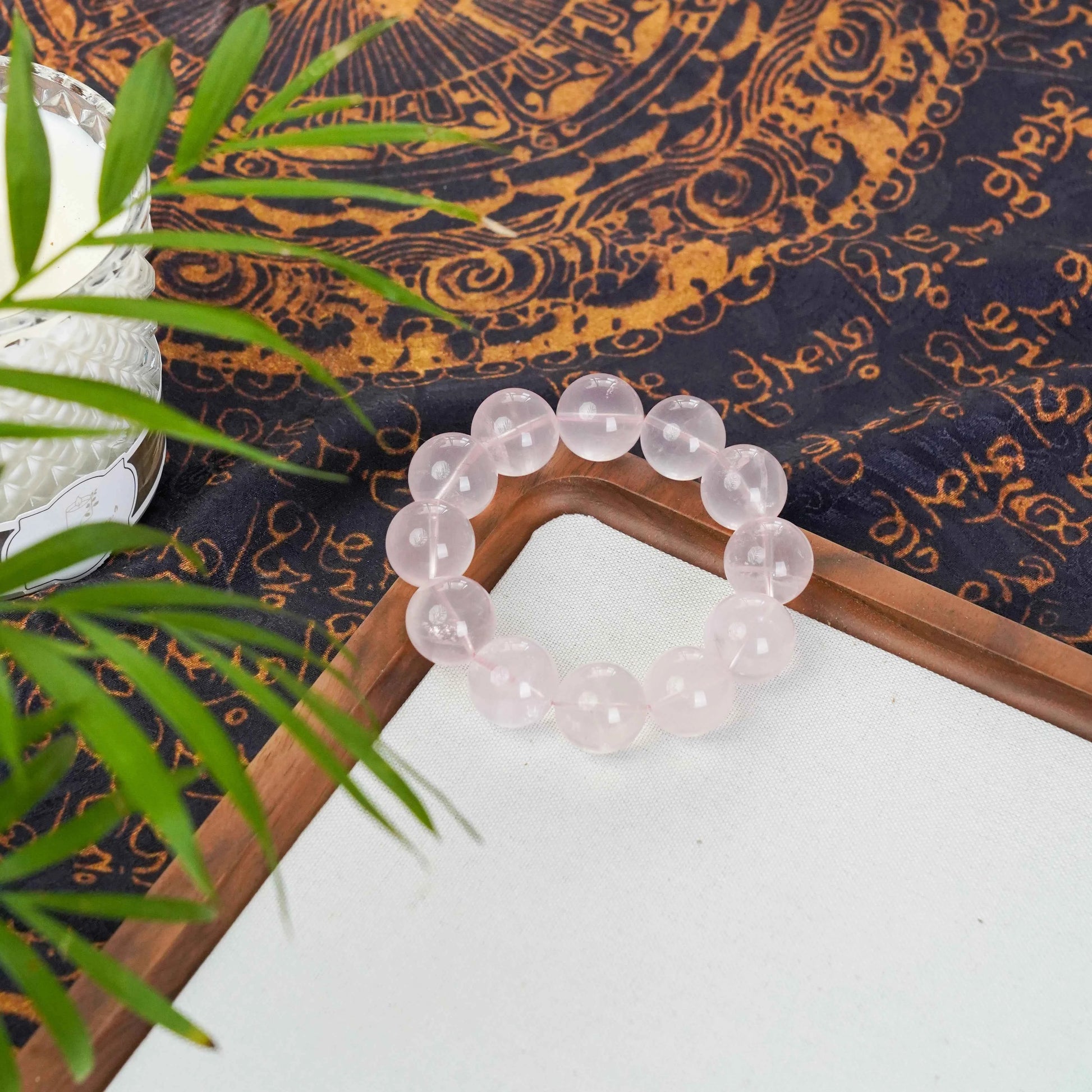 Large Bead Rose Quartz Bracelet - Deep Self-Love, Friendship & Emotional Healing