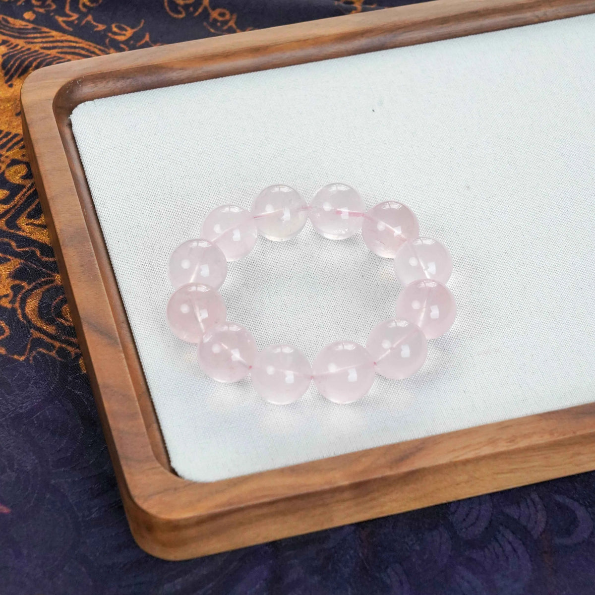 Large Bead Rose Quartz Bracelet - Deep Self-Love, Friendship & Emotional Healing