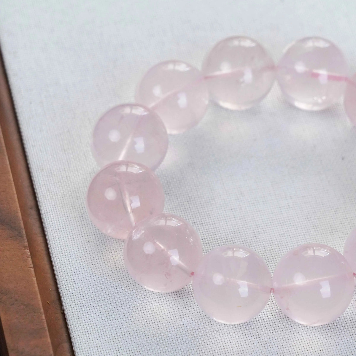 Large Bead Rose Quartz Bracelet - Deep Self-Love, Friendship & Emotional Healing