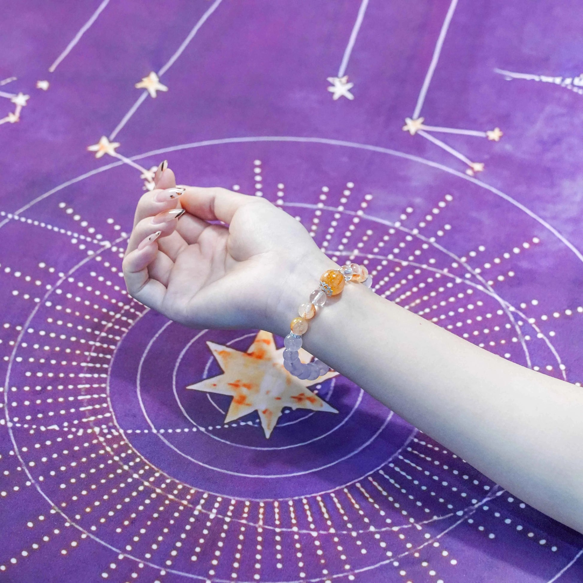 Rose Quartz Bracelet with Fanta & Red Phantom Accents - Love, Energy & Passion