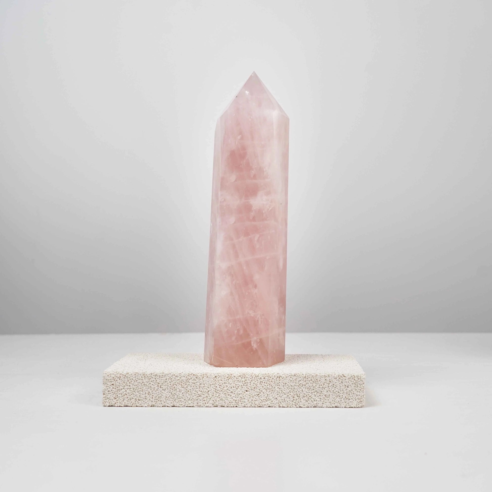 Rose Quartz Tower for Love, Harmony & Heart-Centered Energy