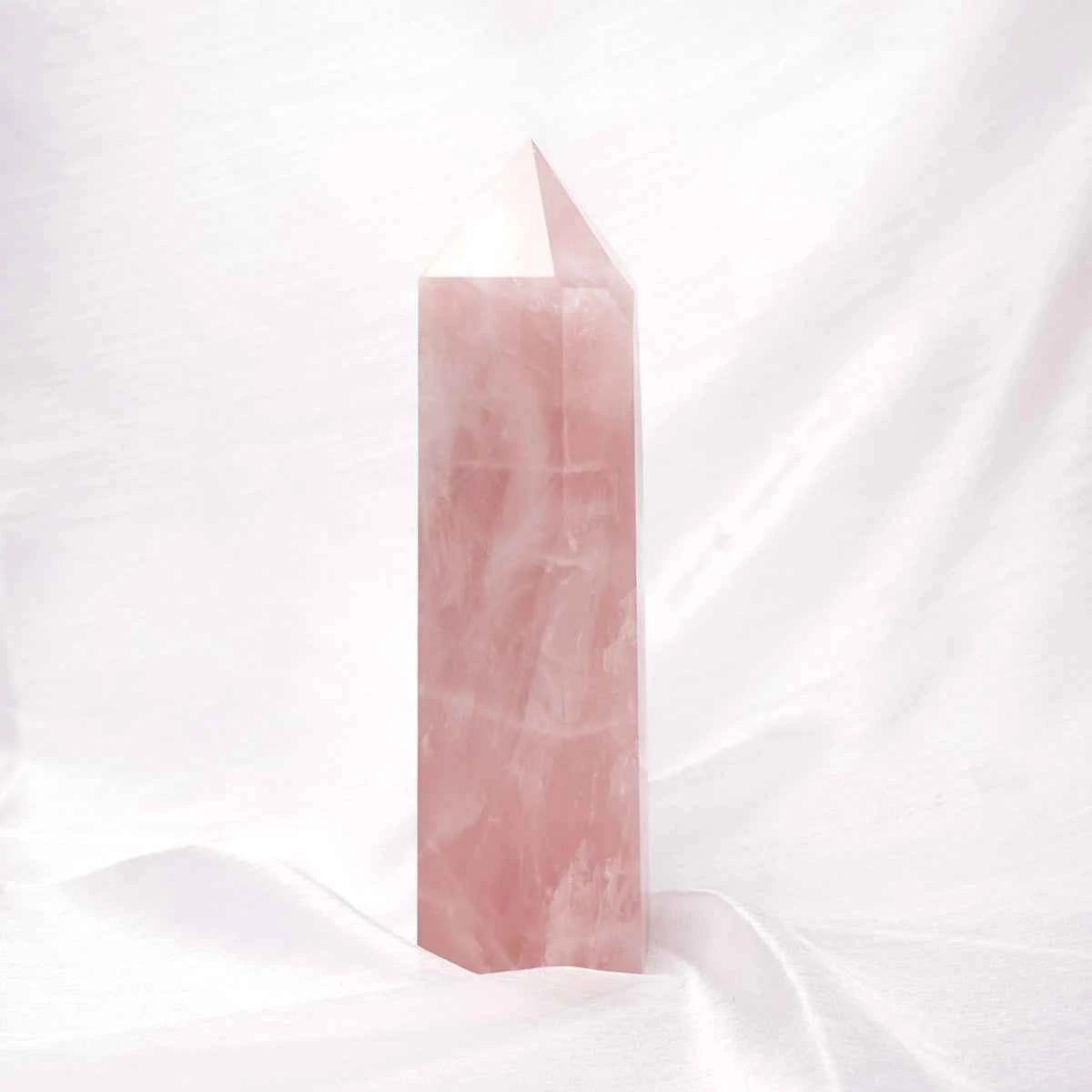 Rose Quartz Tower for Love, Harmony & Heart-Centered Energy