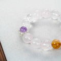 Rose Quartz Theme Bracelet with Fanta Quartz & Lavender Amethyst - Love, Joy & Intuition