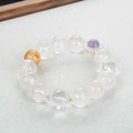 Rose Quartz Theme Bracelet with Fanta Quartz & Lavender Amethyst - Love, Joy & Intuition