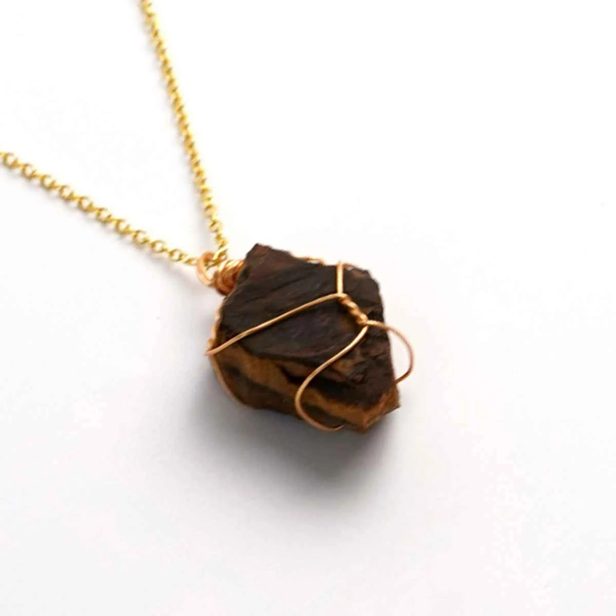 Strawberry Quartz | Tiger Eye | Red Jasper Necklace | Warmth | Vision | Vitality