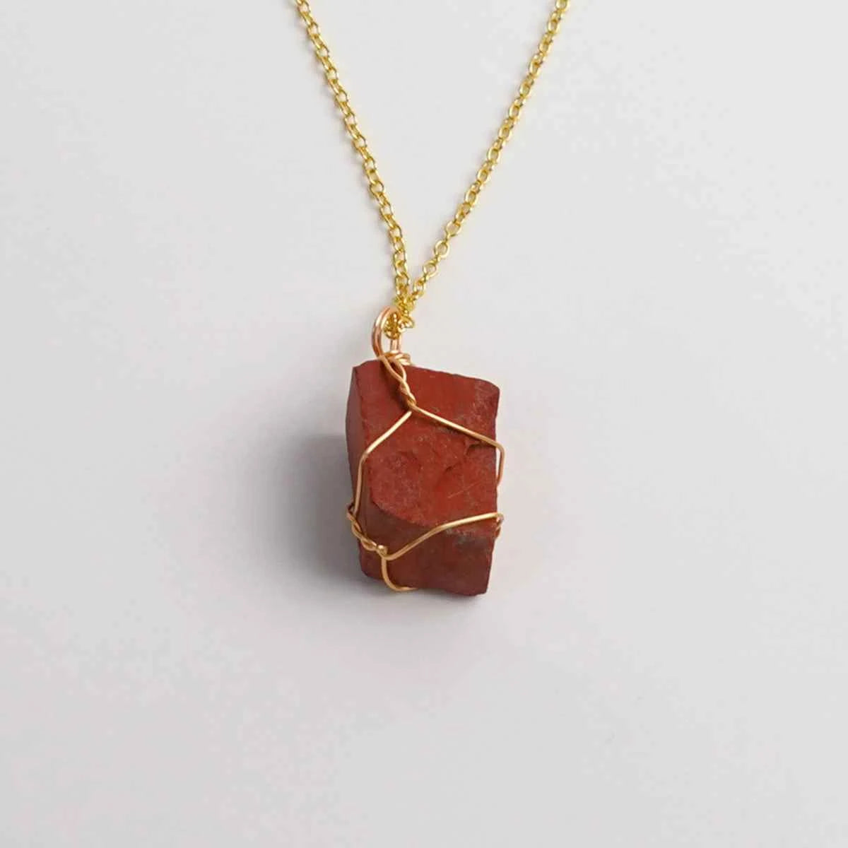 Strawberry Quartz | Tiger Eye | Red Jasper Necklace | Warmth | Vision | Vitality