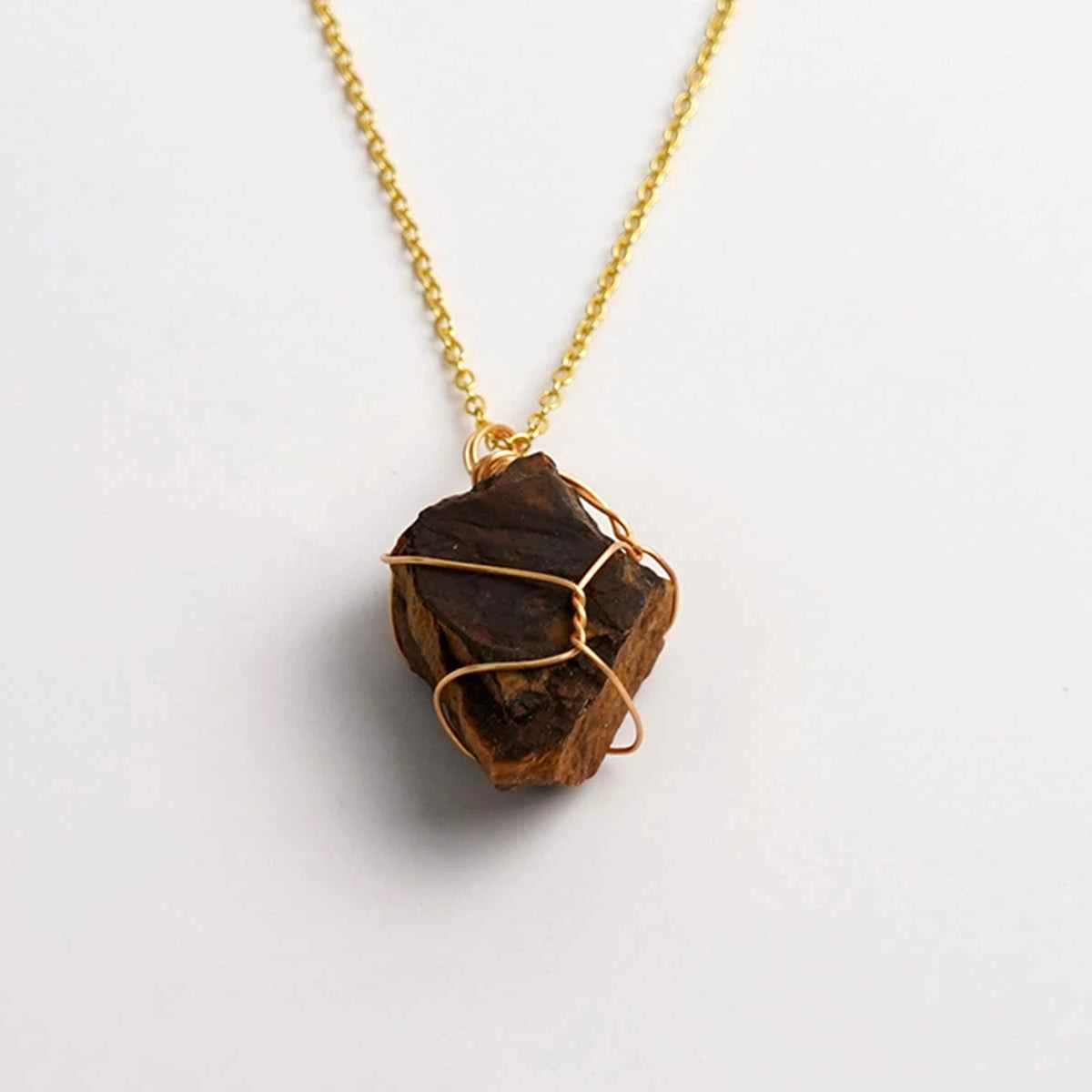 Strawberry Quartz | Tiger Eye | Red Jasper Necklace | Warmth | Vision | Vitality